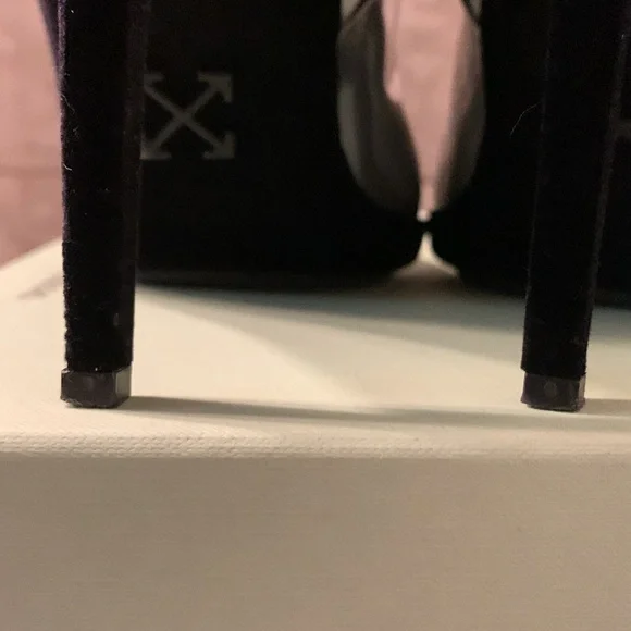 Off-White Silver Ankle Boots - Picture 4 of 7